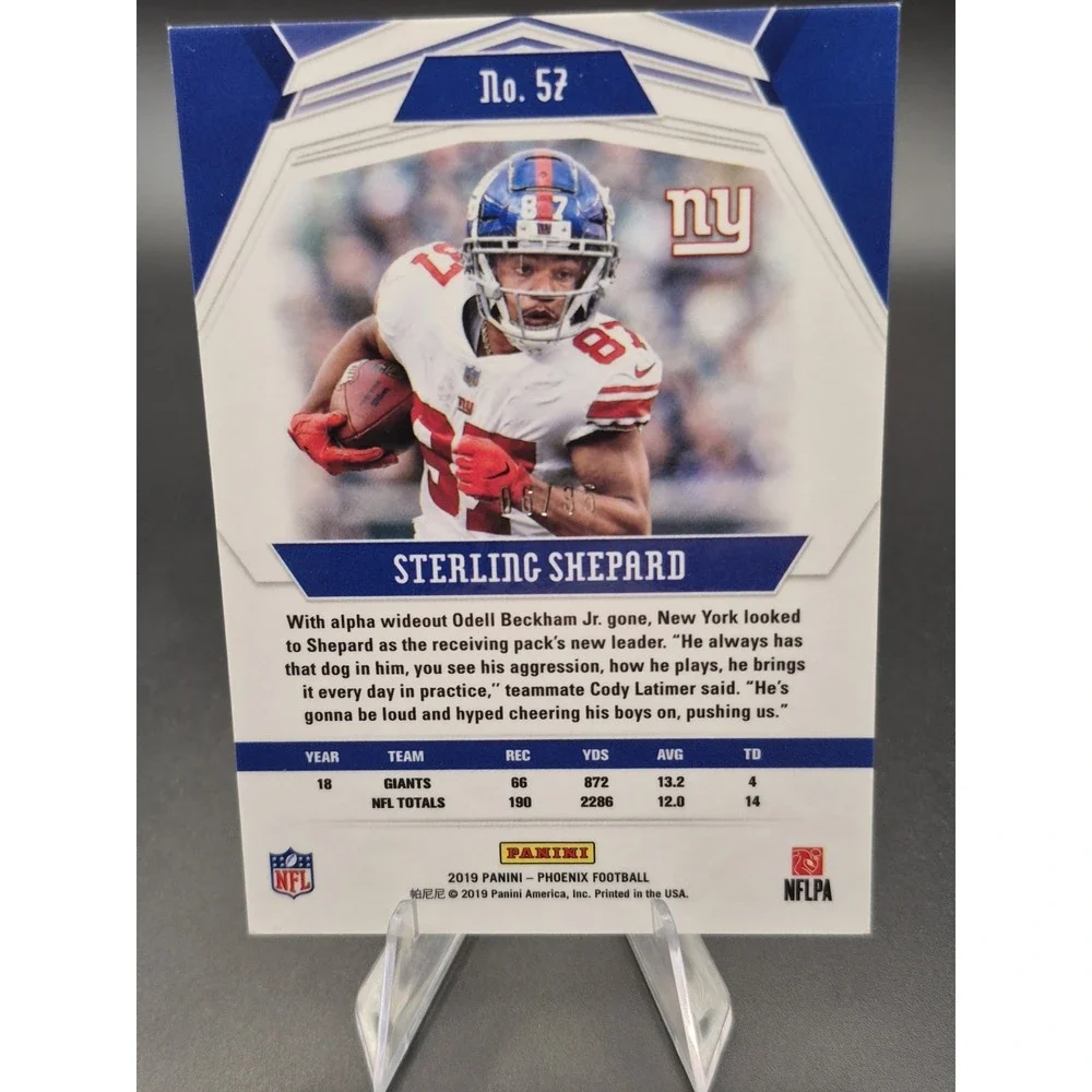 2019 Phoenix Sterling Shepard‎ #57 Blue /35 New York Giants Color Match